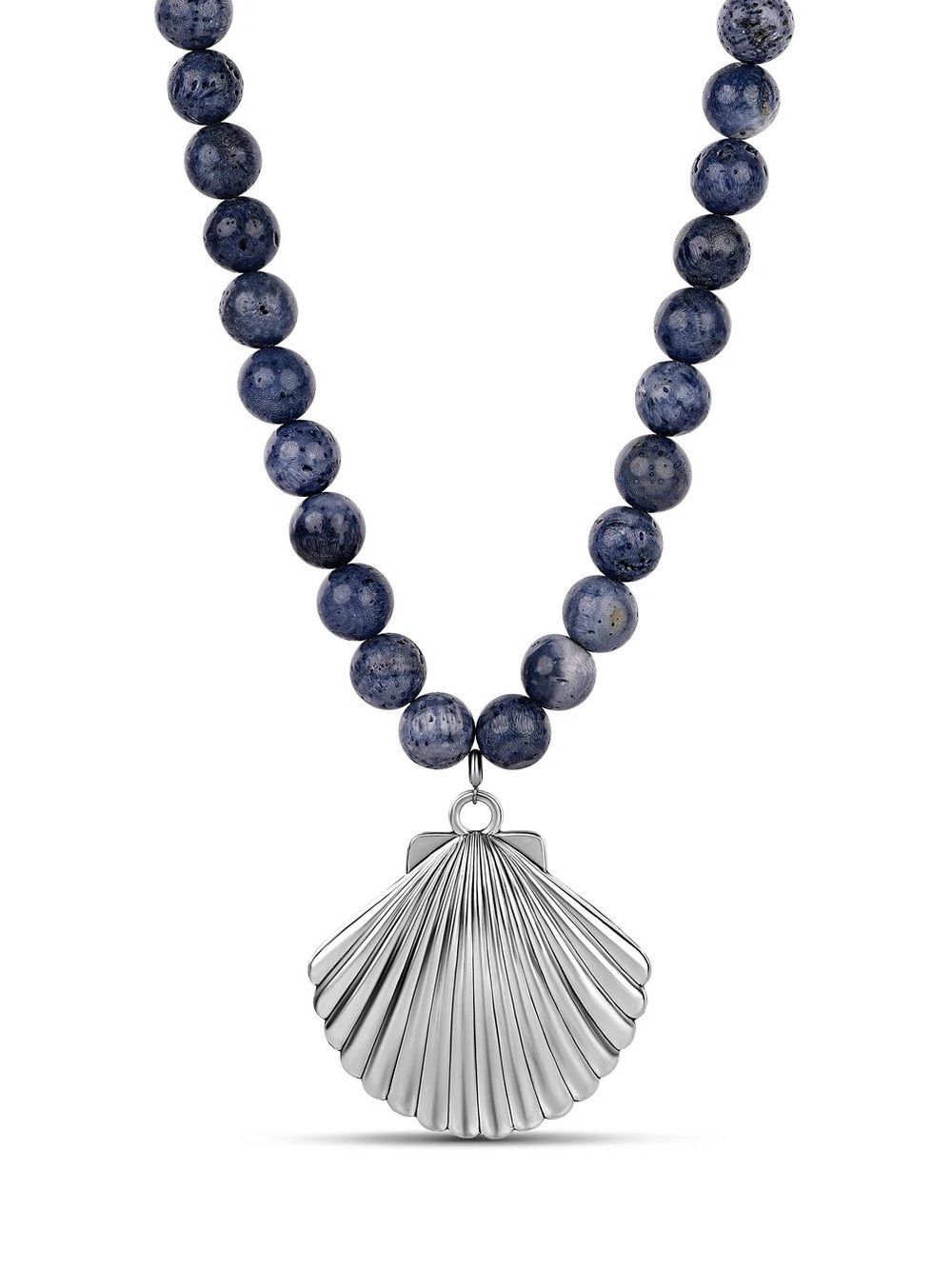 Azure Beaded Shell Necklace